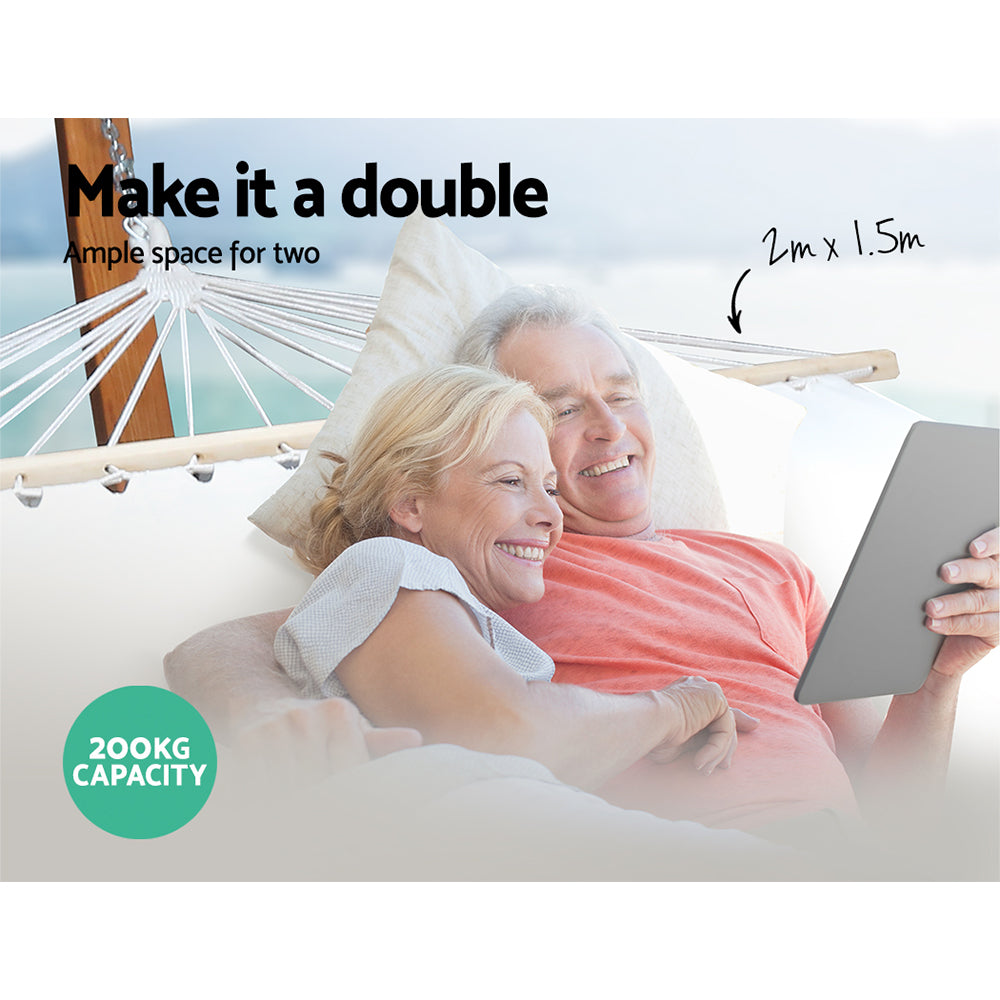 Gardeon Hammock Bed Outdoor Camping Garden Timber Hammock