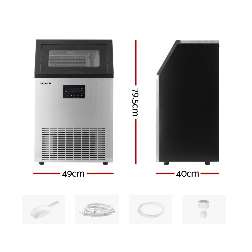 Devanti 60kg Ice Maker Commercial Machine Bedworld
