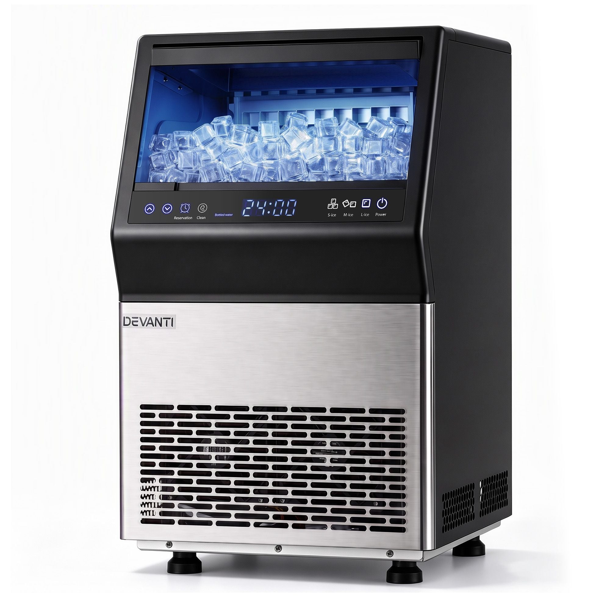 Devanti 35kg Commercial Ice Maker Freestanding Ice Cube Machine Bedworld