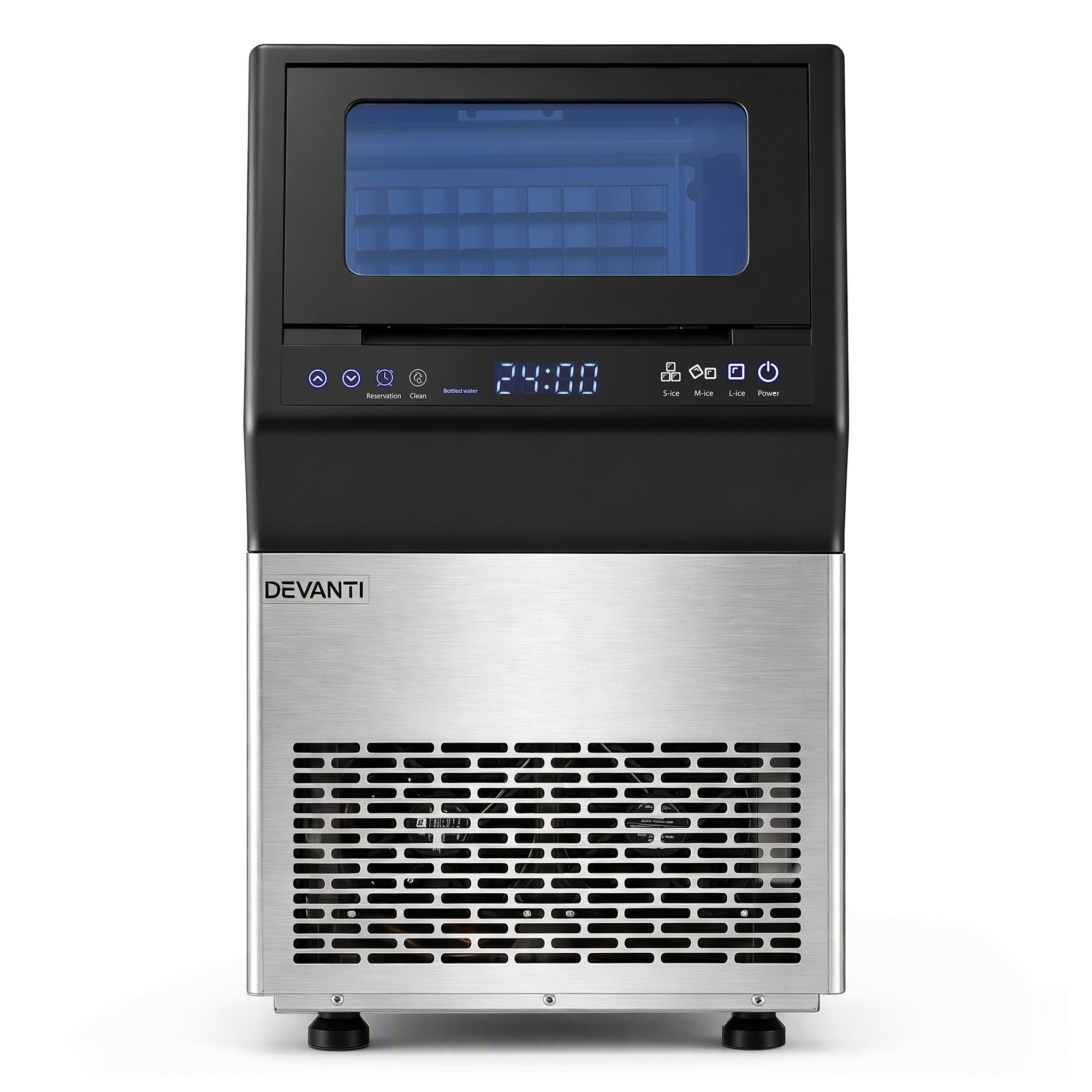 Devanti 35kg Commercial Ice Maker Freestanding Ice Cube Machine Bedworld
