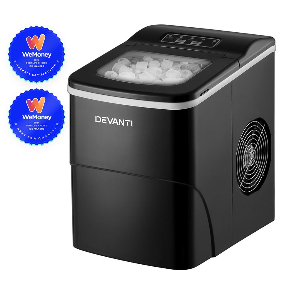 Devanti 12kg Ice Maker Machine Black Bedworld