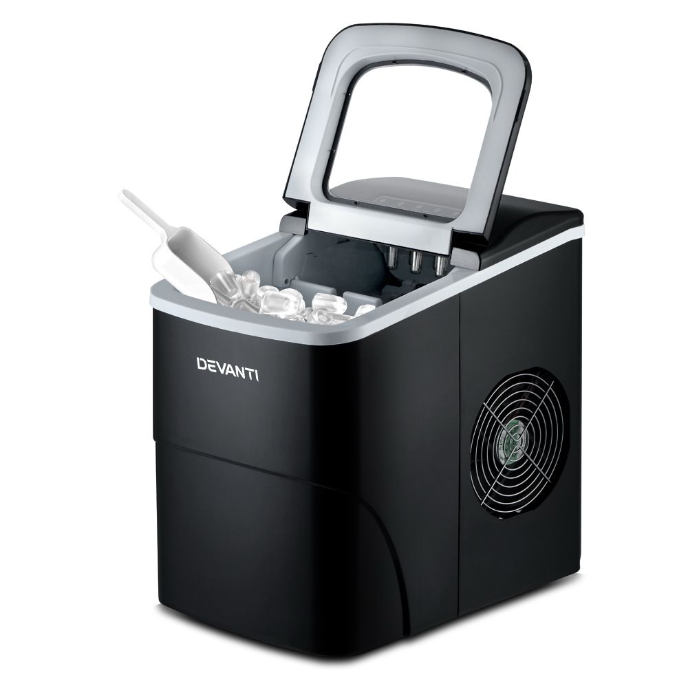Devanti 12kg Ice Maker Machine Black Bedworld