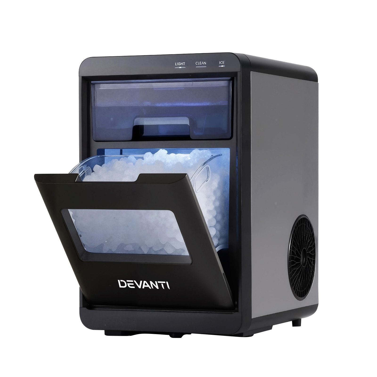 Devanti Ice Maker Machine 20kg Chewable Nugget Ice Countertop w/Self Cleaning Bedworld