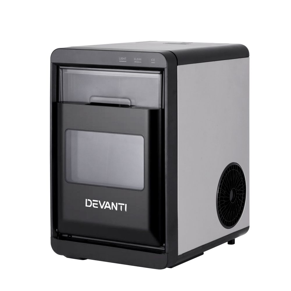 Devanti Ice Maker Machine 20kg Chewable Nugget Ice Countertop w/Self Cleaning Bedworld