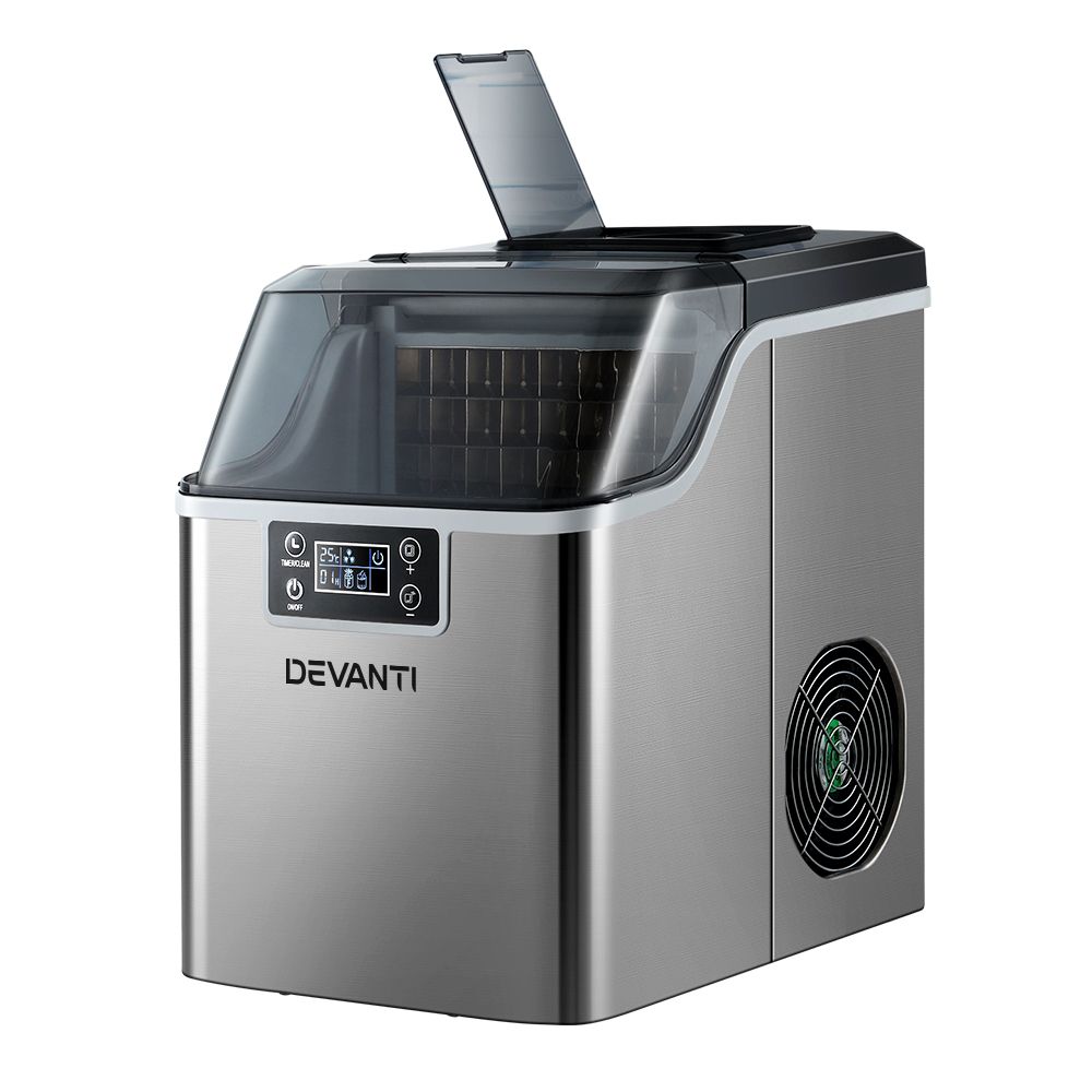 Devanti 20kg Ice Maker Machine Stainless Steel Bedworld