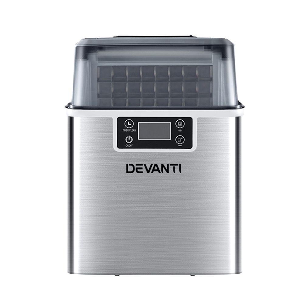 Devanti 20kg Ice Maker Machine Stainless Steel Bedworld