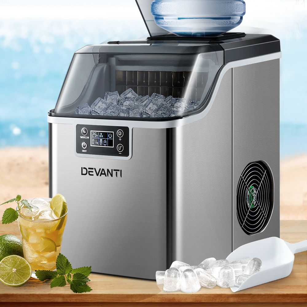 Devanti 20kg Ice Maker Machine Stainless Steel Bedworld