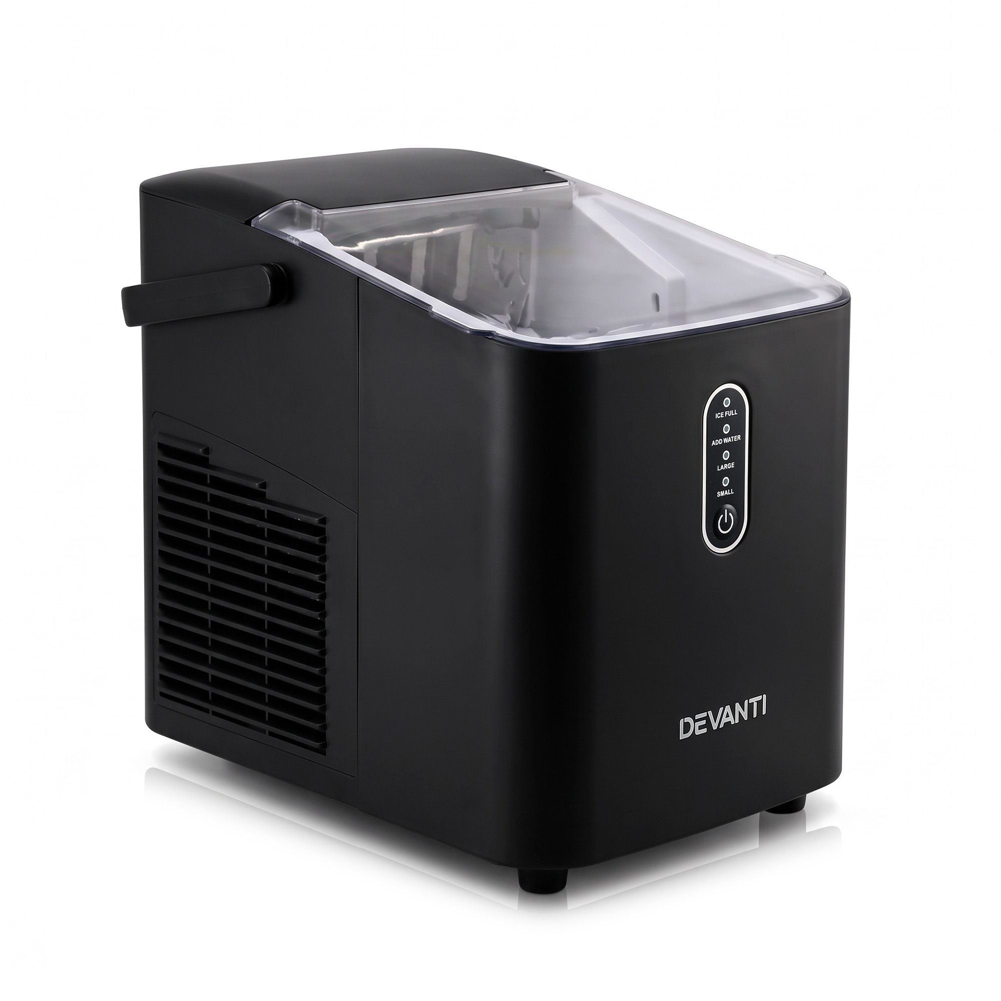 Devanti Ice Maker Portable Ice Machine Countertop Bullet Cube 12KG Black Bedworld