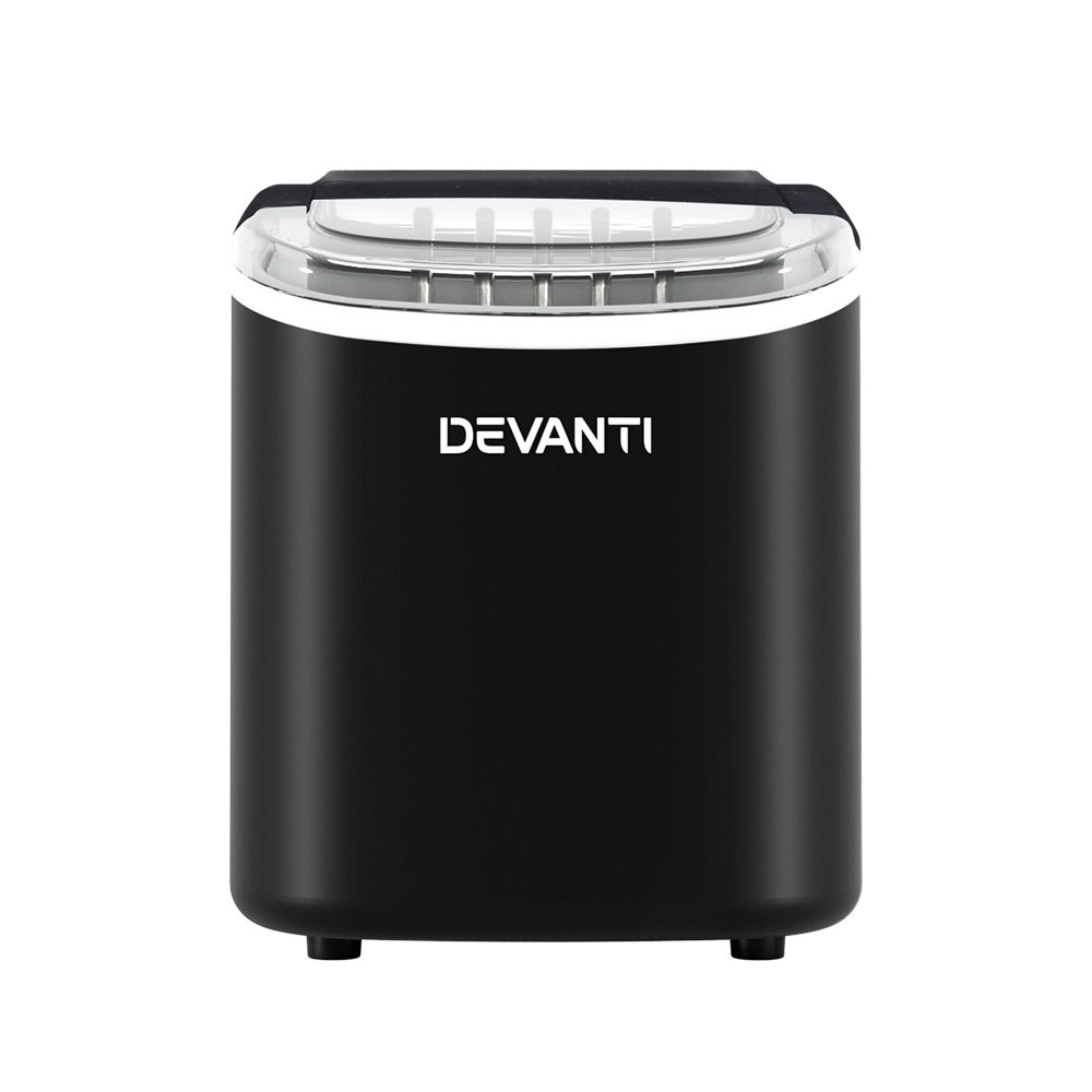 Devanti 12kg Ice Maker Machine w/Self Cleaning Black Bedworld
