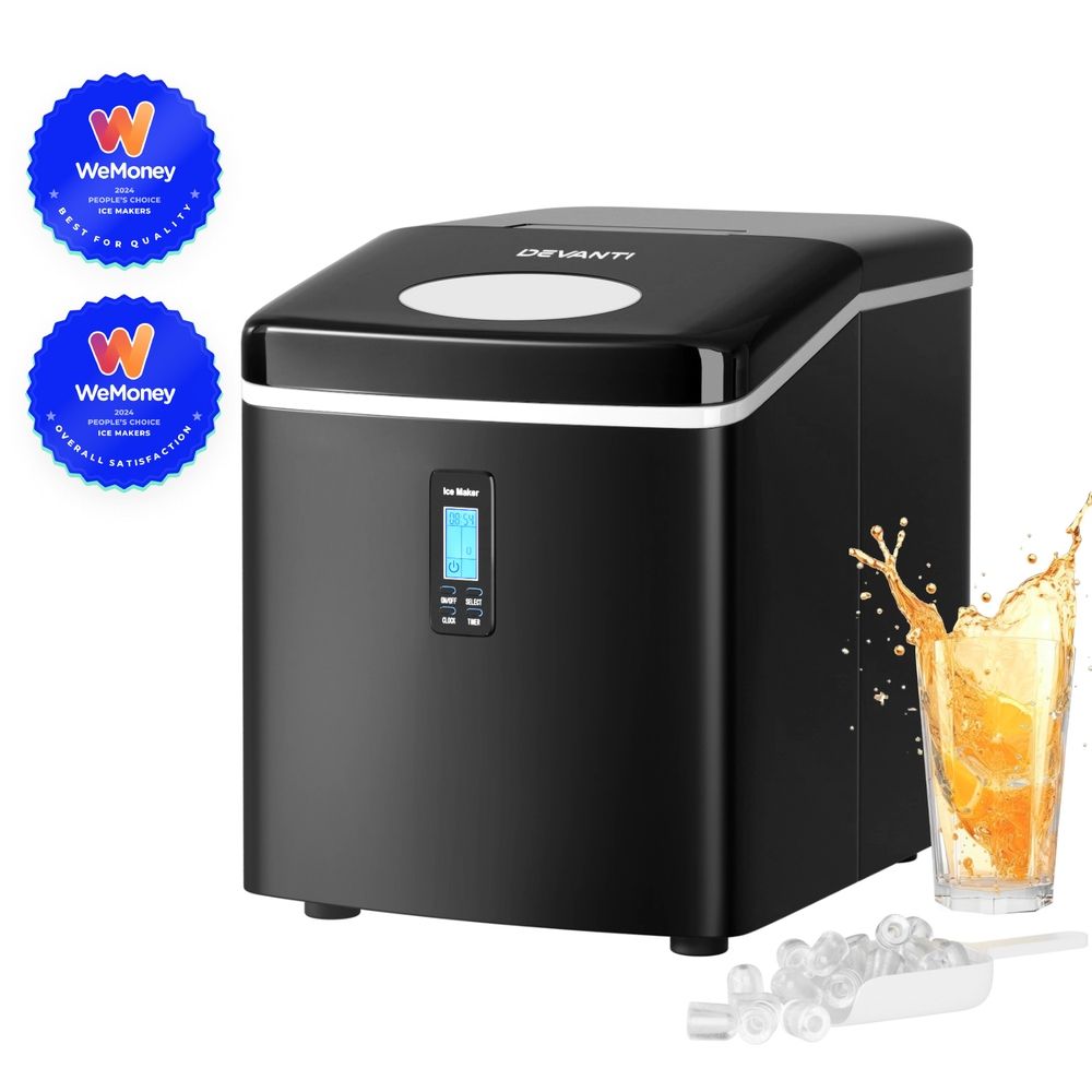 Devanti 15kg Ice Maker Machine Black Bedworld