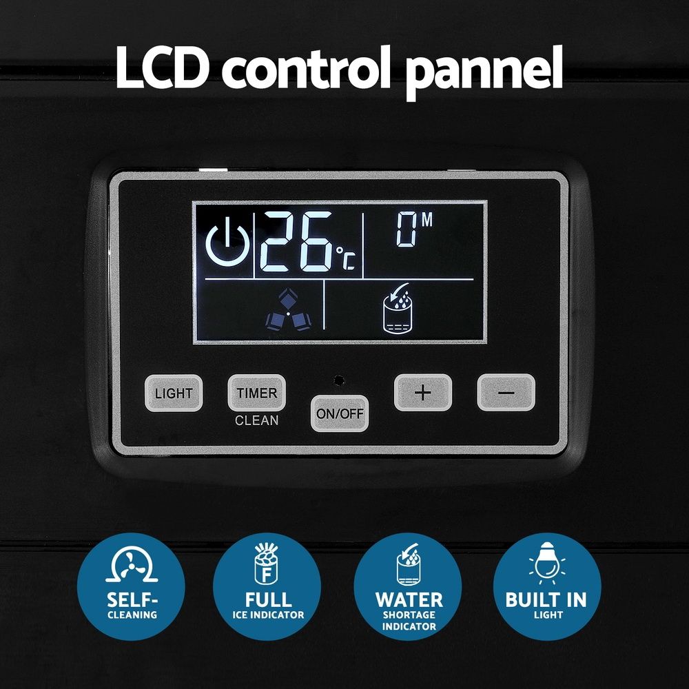 Devanti Commercial Ice Maker Cube Machine 30kg Bedworld