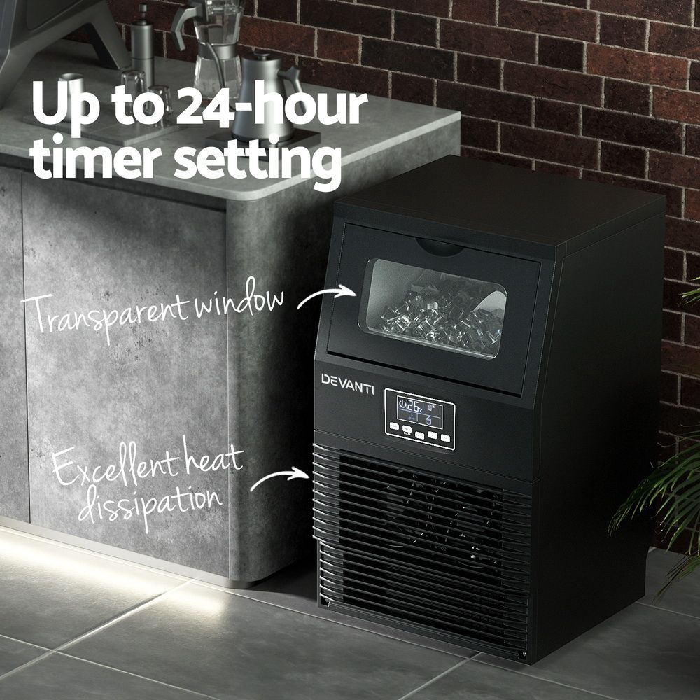 Devanti Commercial Ice Maker Cube Machine 30kg Bedworld