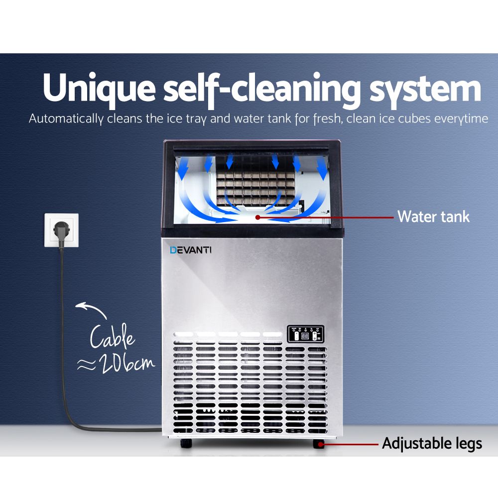 Devanti 45-60kg Commercial Ice Maker Machine Bedworld