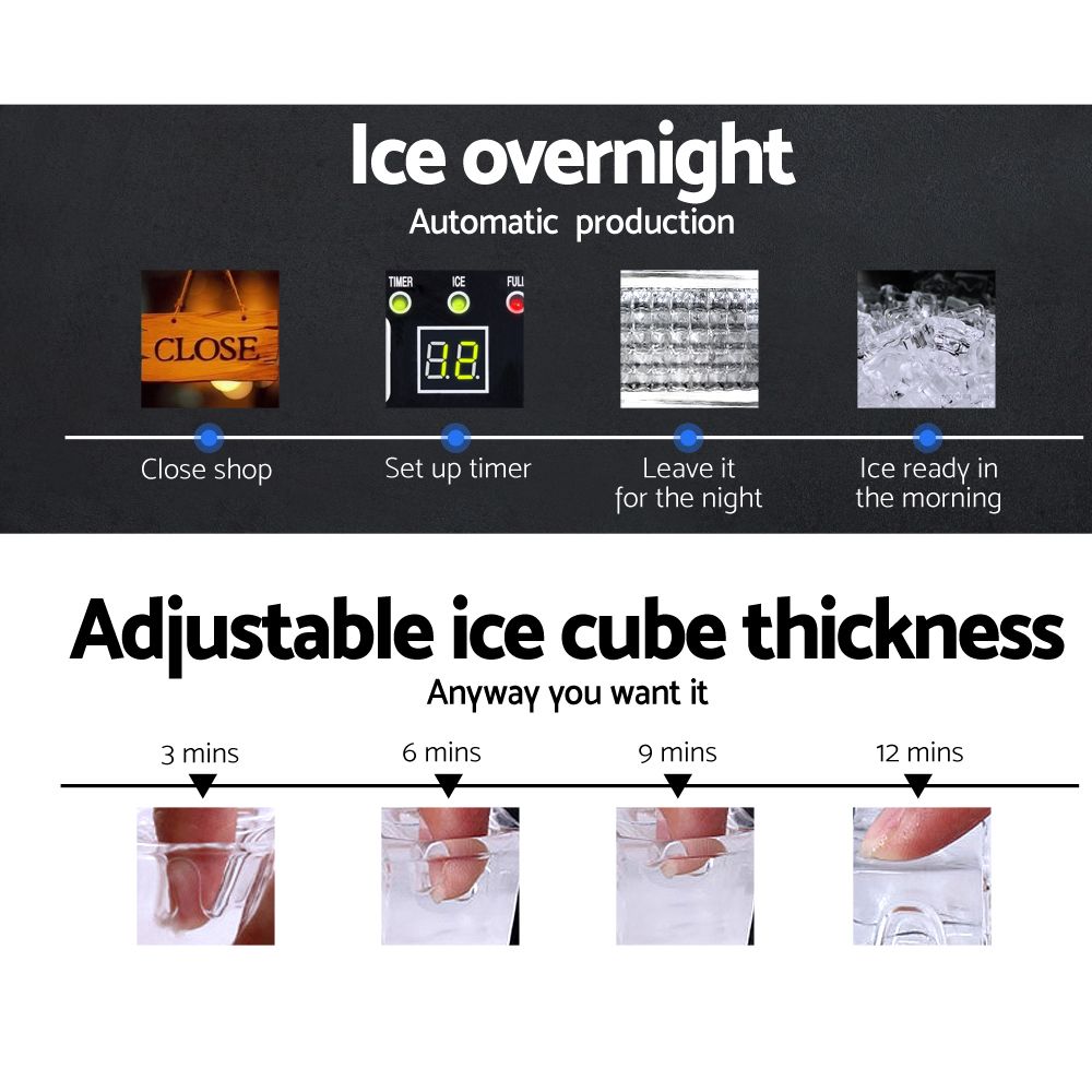 Devanti 45-60kg Commercial Ice Maker Machine Bedworld