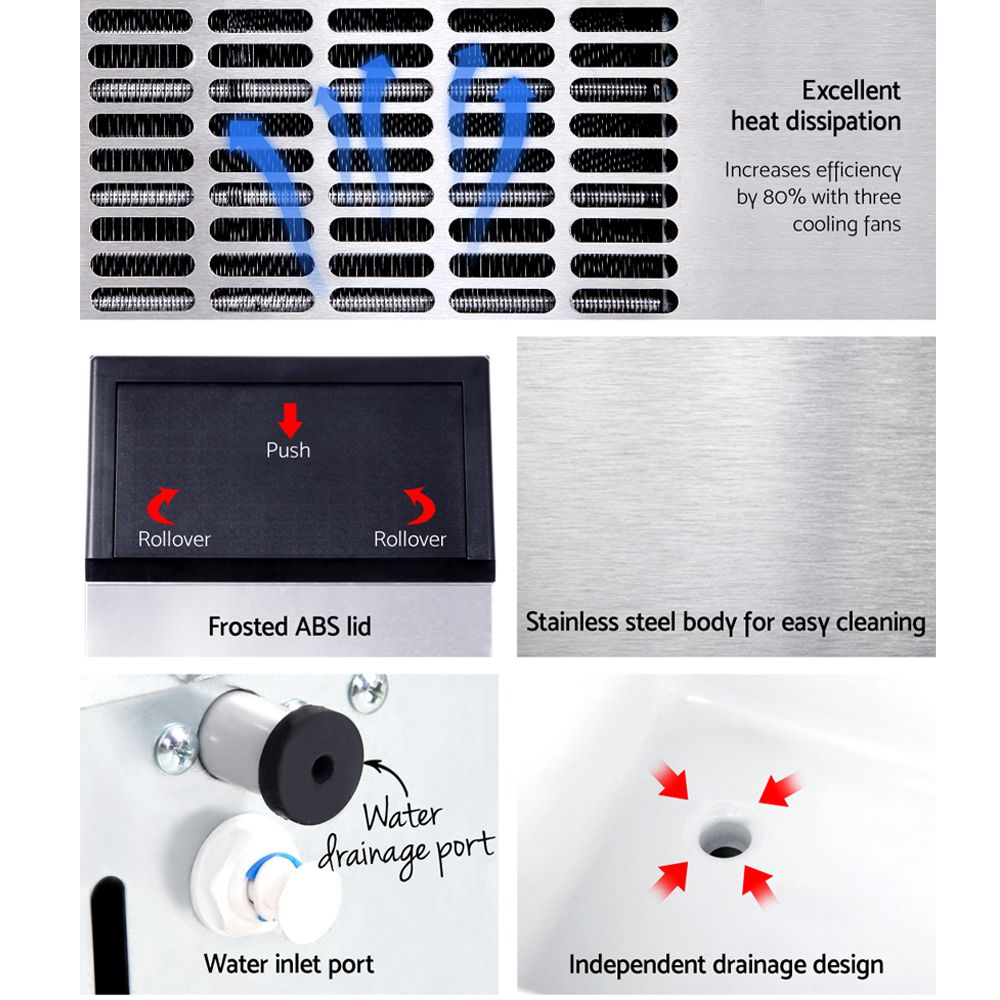 Devanti 45-60kg Commercial Ice Maker Machine Bedworld
