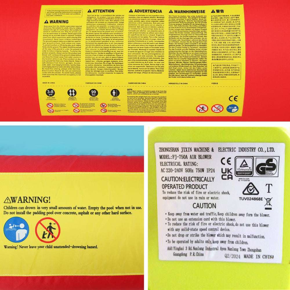 Doctor Dolphin Kids Inflatable Pool Water Slide Park Jumping Castle 575X445CM