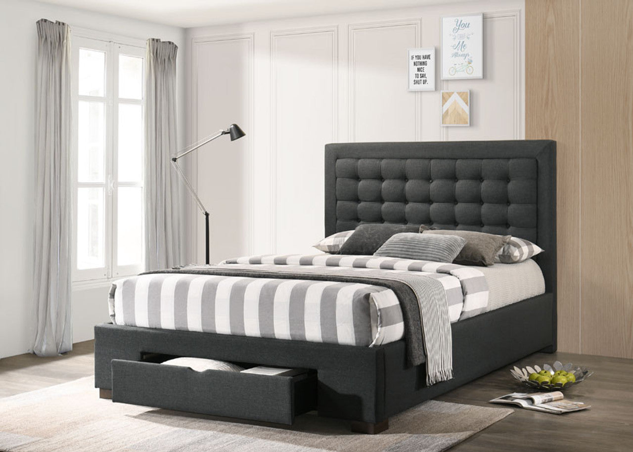 Jacaranda Fabric Upholstered Bed Frame Without Drawer