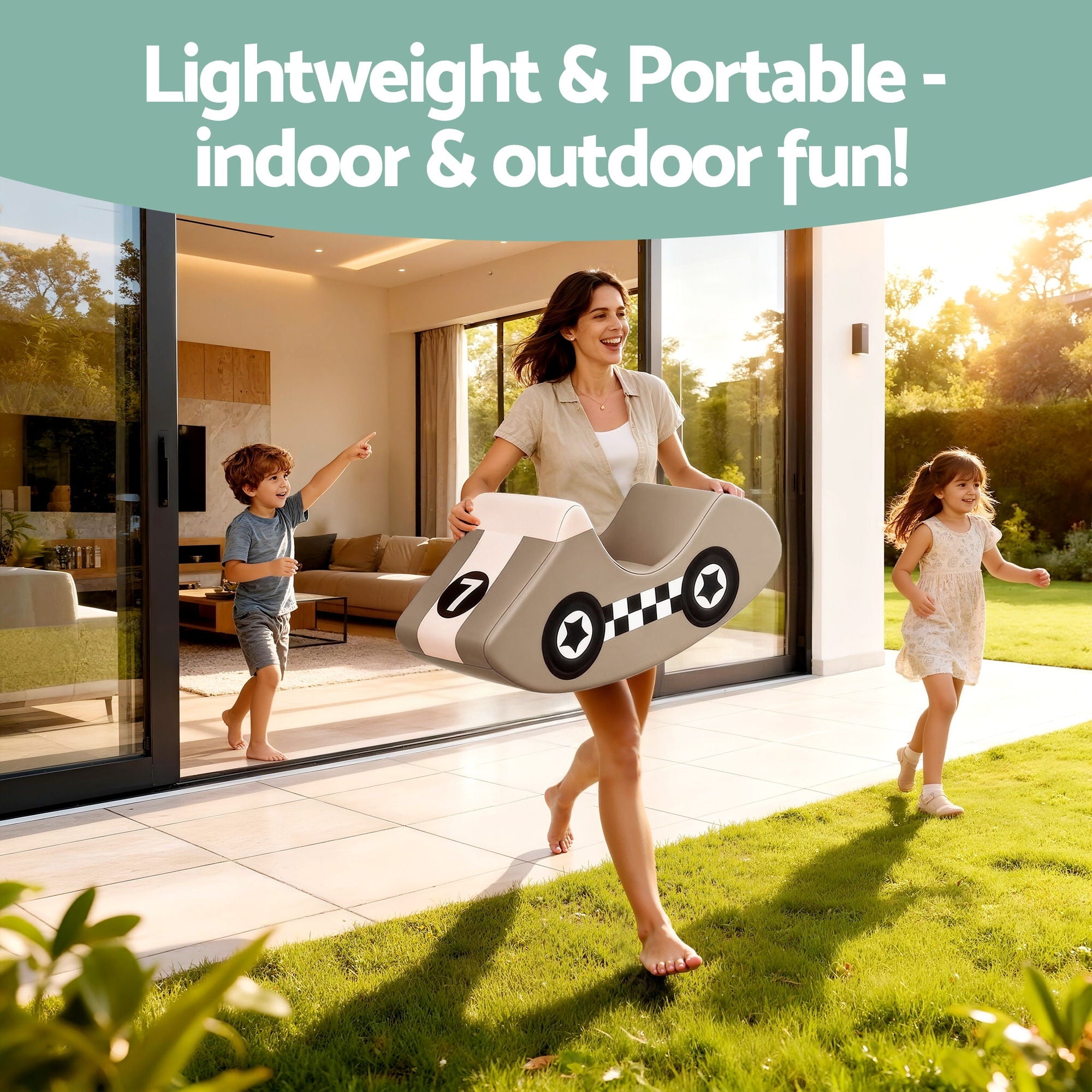 Kids Climbing Blocks Foam Toddler Playset Soft Indoor Indoor Climbing Toy Rocker Khaki