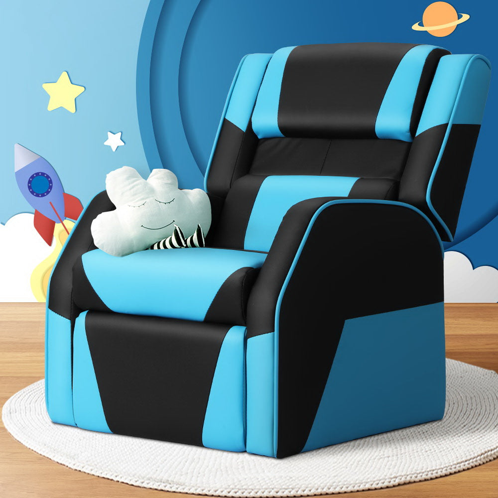 Children's Armchair - Keezi Kids PU Leather Recliner