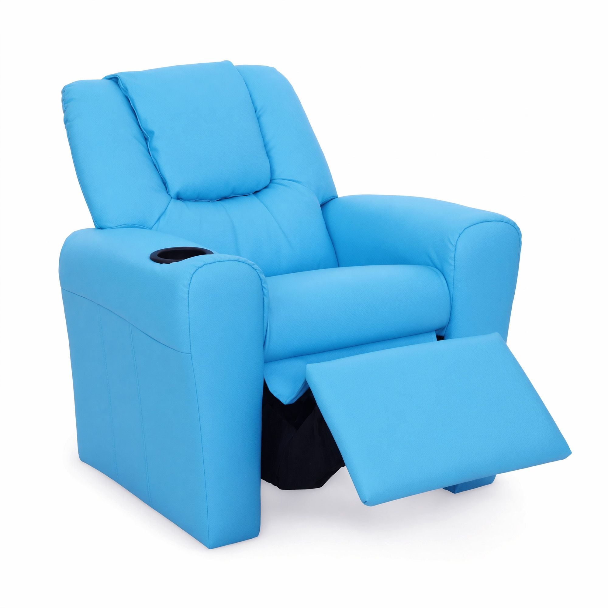 Keezi Kids Recliner Chair PU Leather Sofa Lounge Couch Children Armchair Blue Bedworld