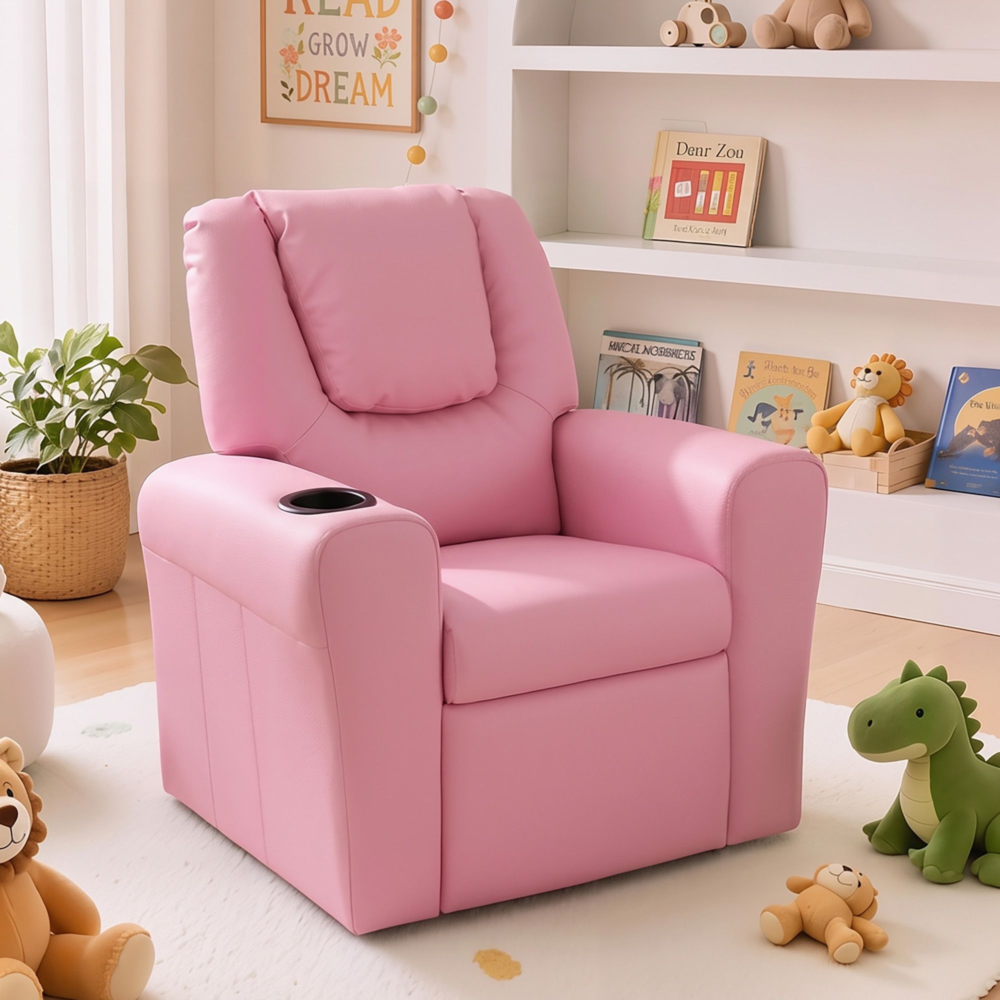 Keezi Kids Recliner Chair PU Leather Sofa Lounge Couch Children Armchair Bedworld
