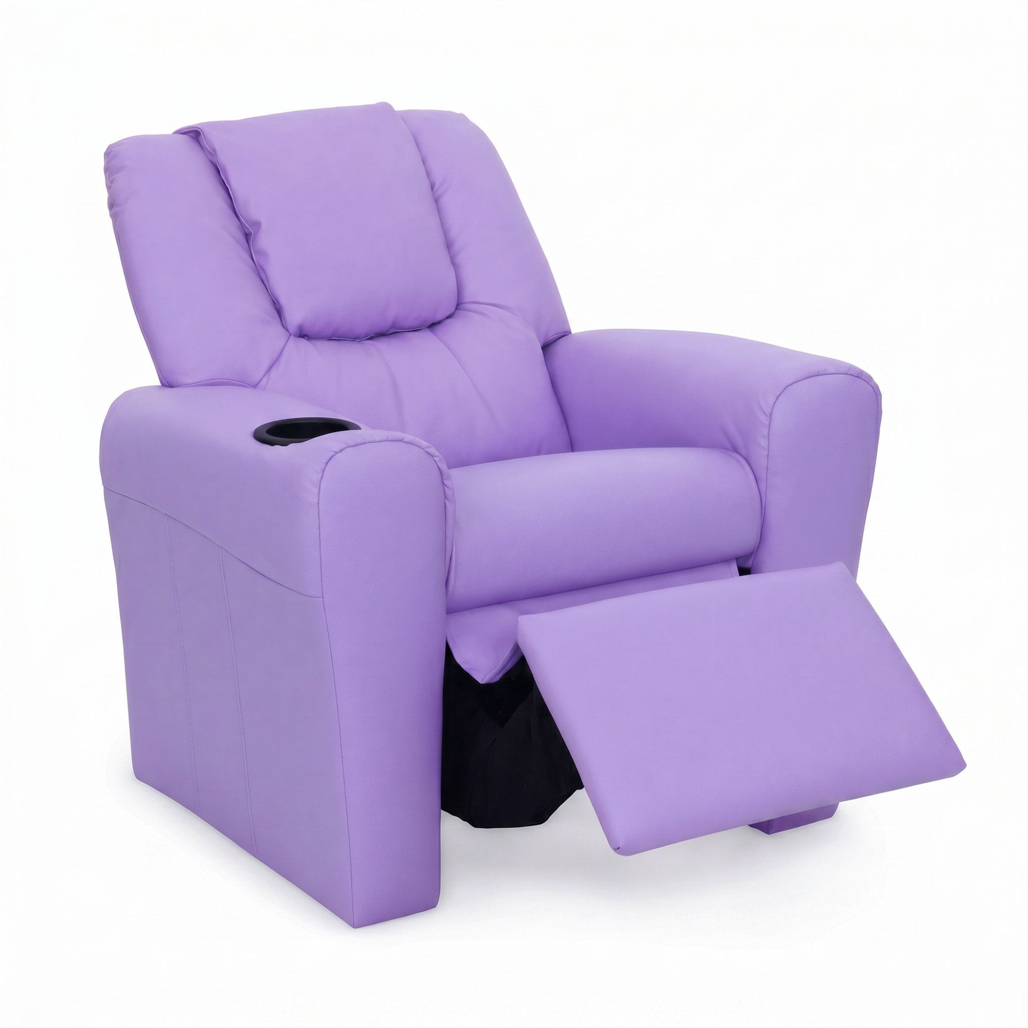 Keezi Kids Recliner Chair PU Leather Sofa Lounge Couch Children Armchair Purple Bedworld