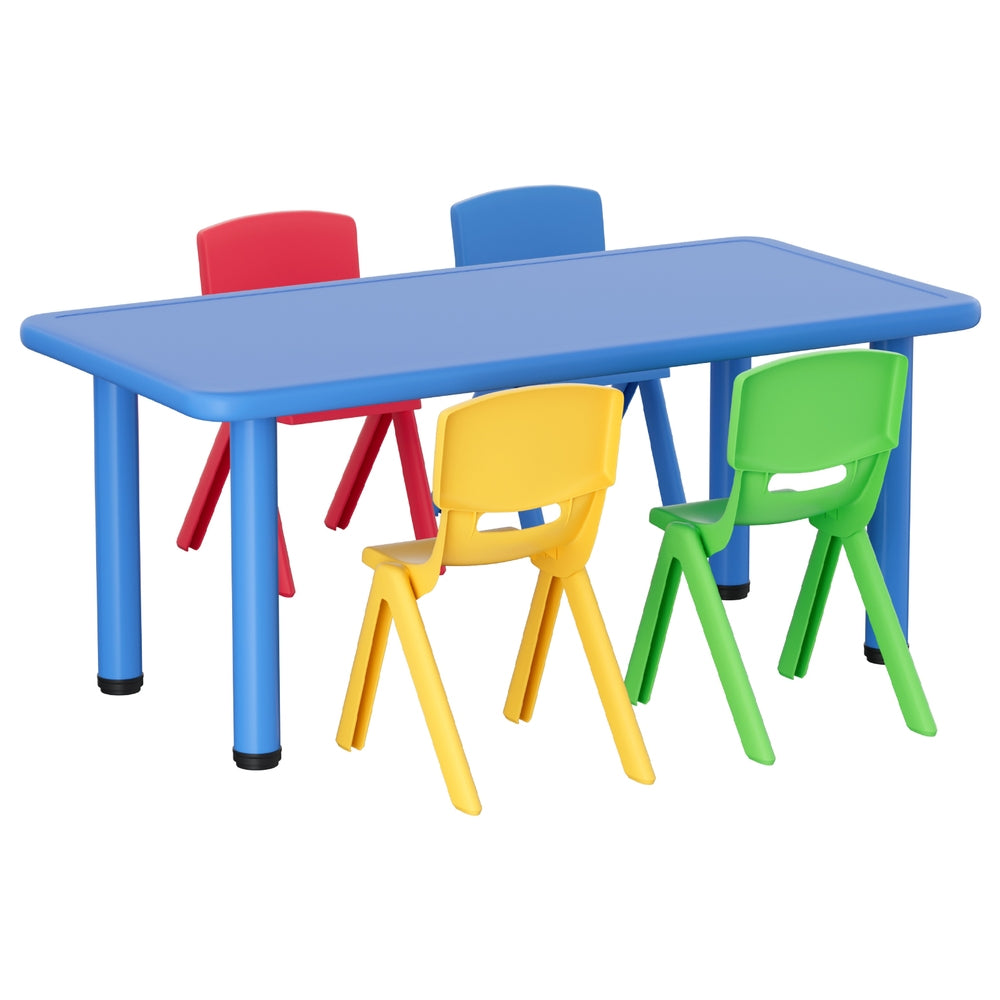 Keezi Kids Study Desk & Chairs (5 Pcs)