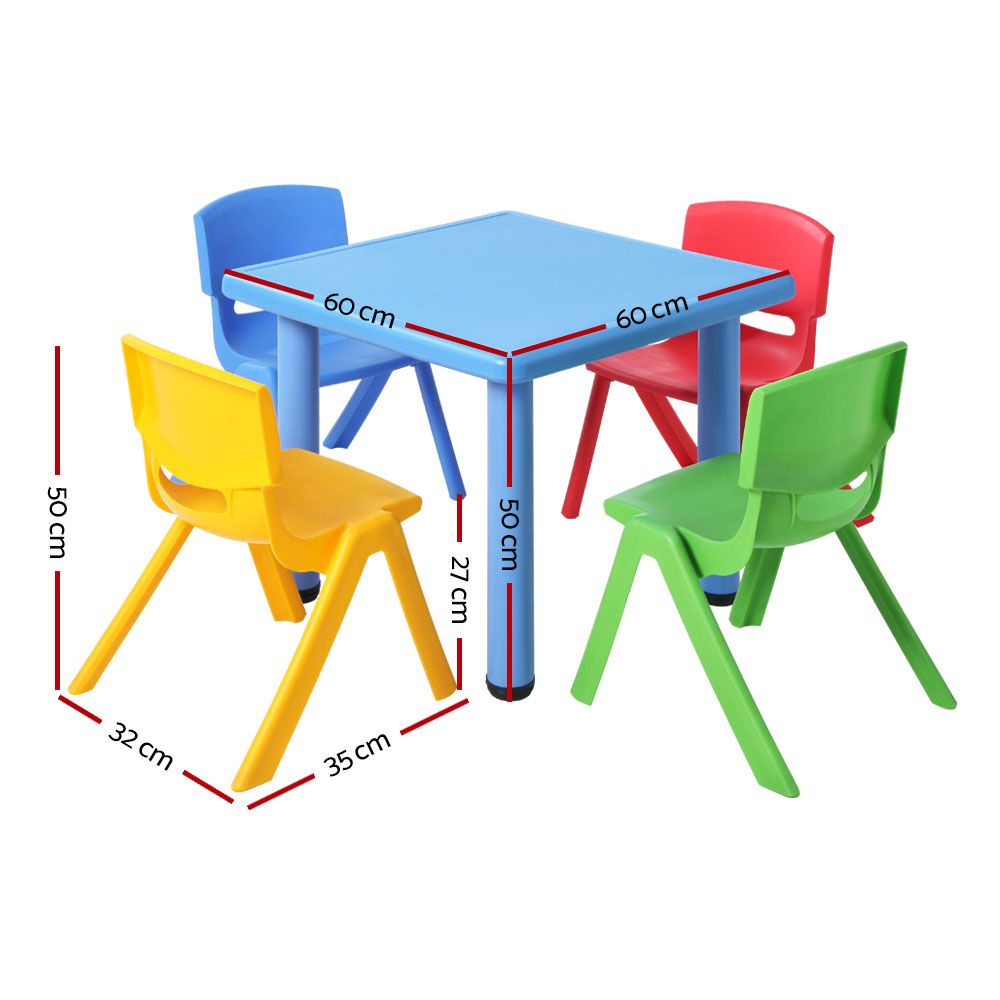 Keezi 5pc Kids Table & 4 Chairs Set