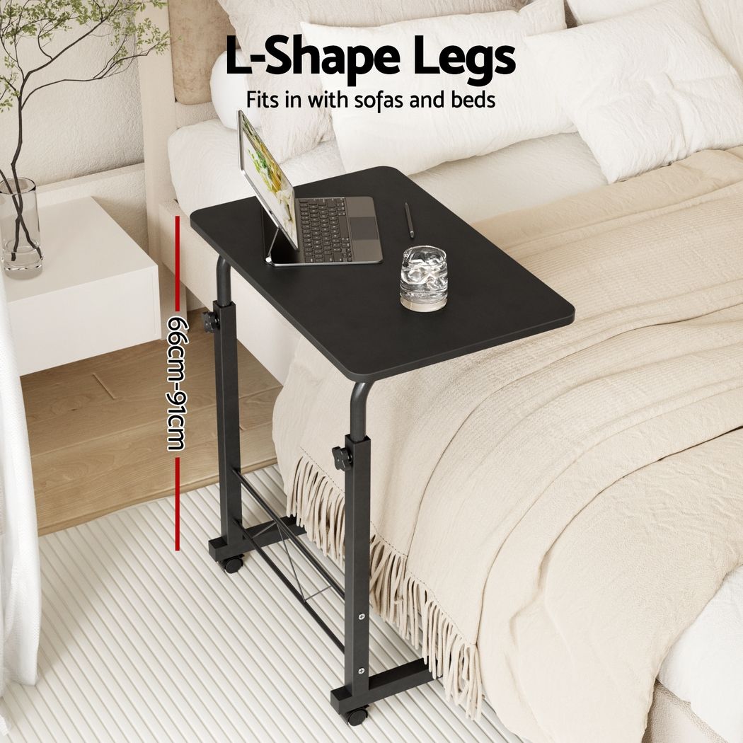 Artiss Laptop Desk Table Adjustable 60CM Black Bedworld