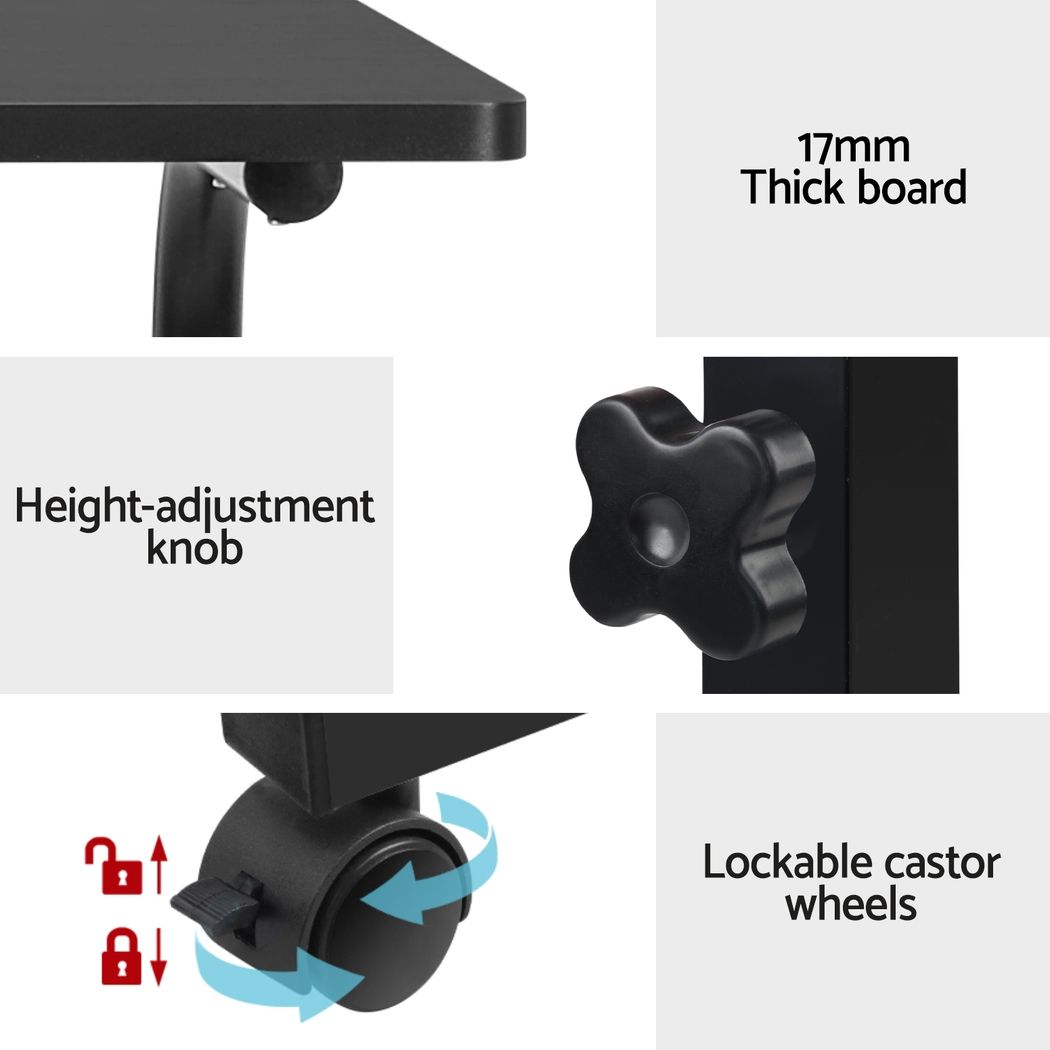 Artiss Laptop Desk Table Adjustable 60CM Black Bedworld