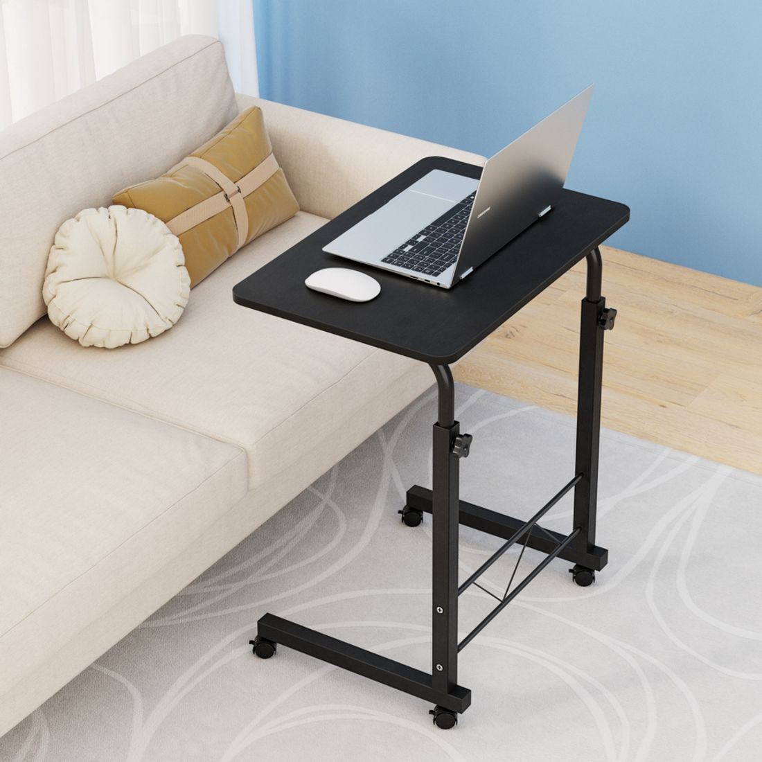 Artiss Laptop Desk Table Adjustable 60CM Black Bedworld