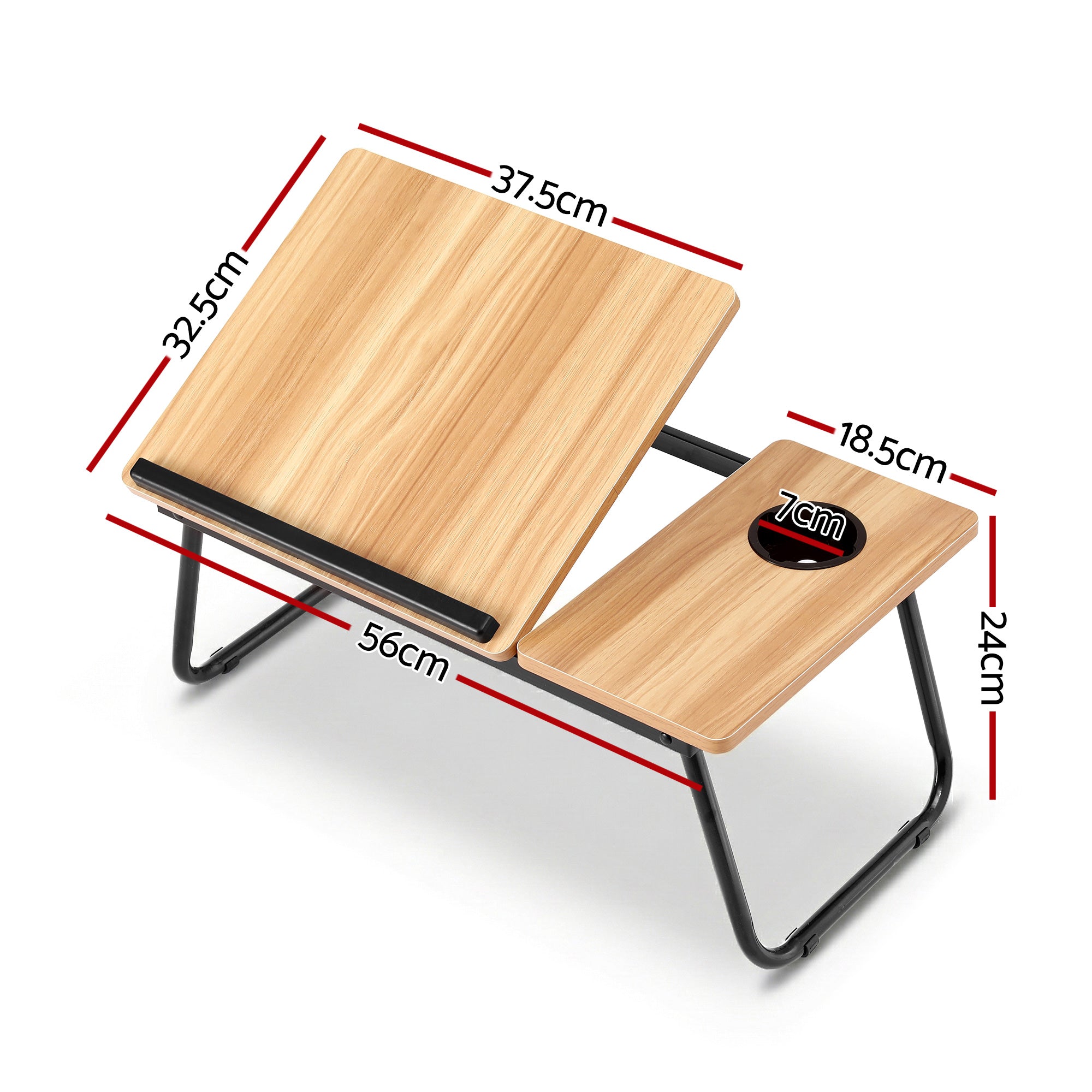 Artiss Laptop Desk Bed Table Foldable Portable Desktop Oak Bedworld