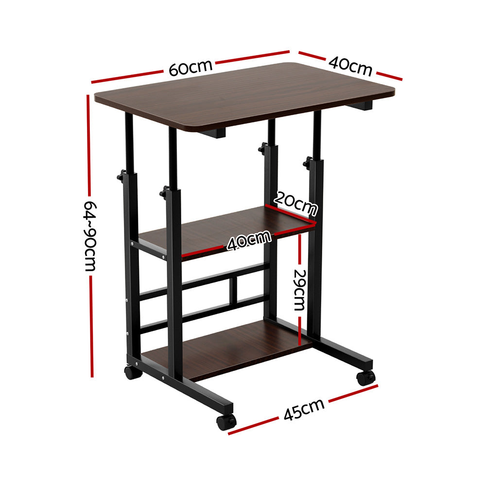 Artiss Laptop Desk Height Adjustable Mobile Workstation Computer Desks 60CM Bedworld