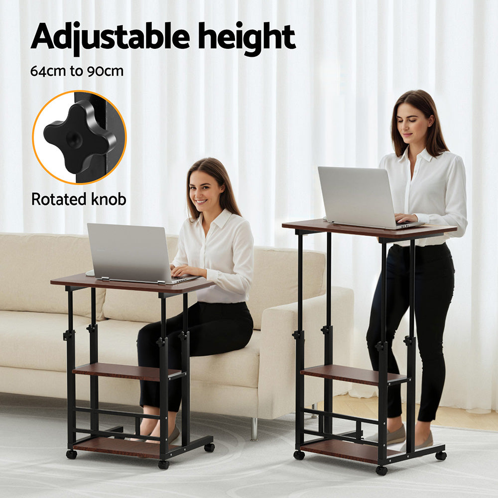 Artiss Laptop Desk Height Adjustable Mobile Workstation Computer Desks 60CM Bedworld