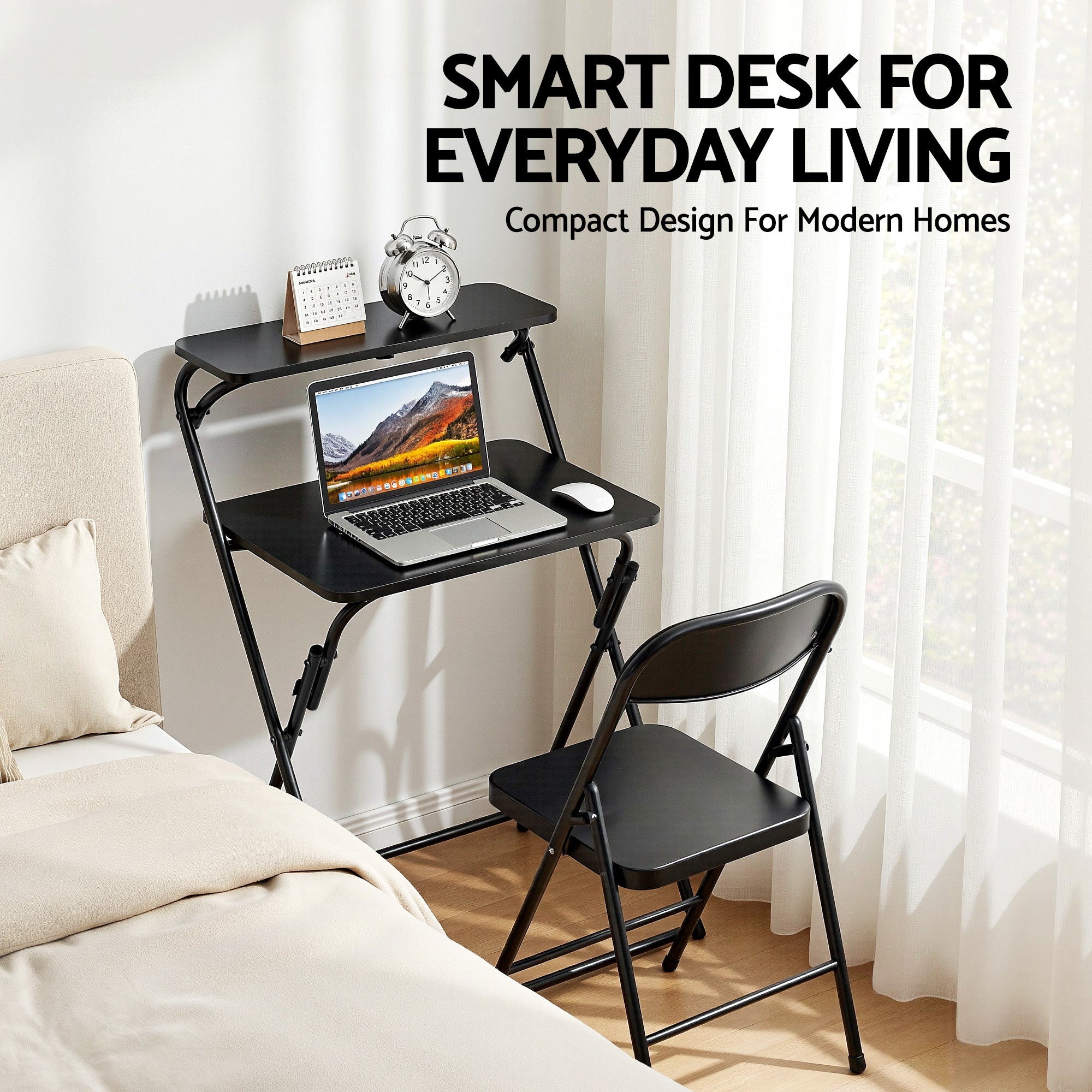 Artiss Laptop Desk Foldable Study Desk Home Office Black