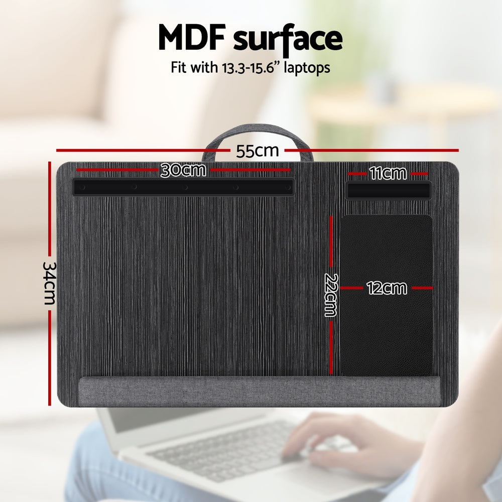 Artiss Lap Desk Laptop DeskS Portable w/ Wrist-rest Phone Slot Mouse Pad 55CM Bedworld