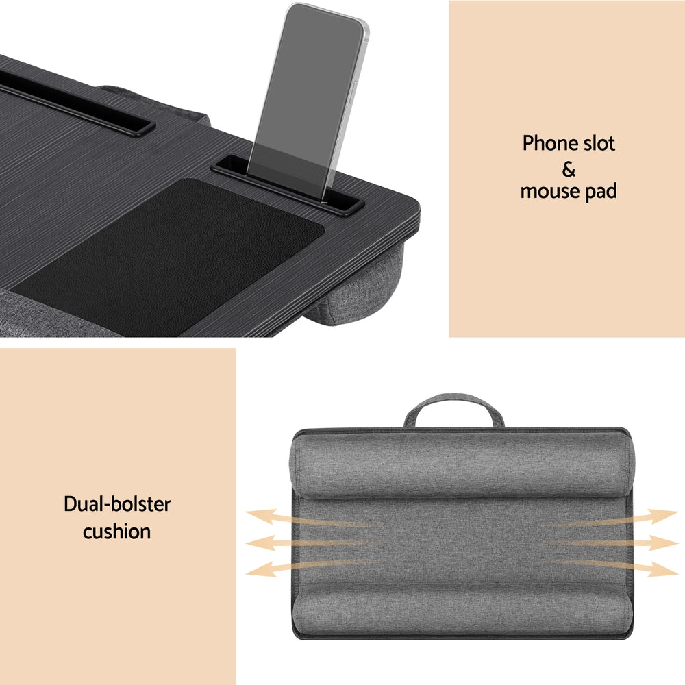 Artiss Lap Desk Laptop DeskS Portable w/ Wrist-rest Phone Slot Mouse Pad 55CM Bedworld