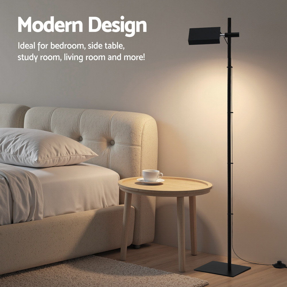 Artiss LED Floor Lamp, Modern Reading Lamp 360～ Rotating Adjustable Light Head,12W Standing Lamp for Living Room, Bedroom Office