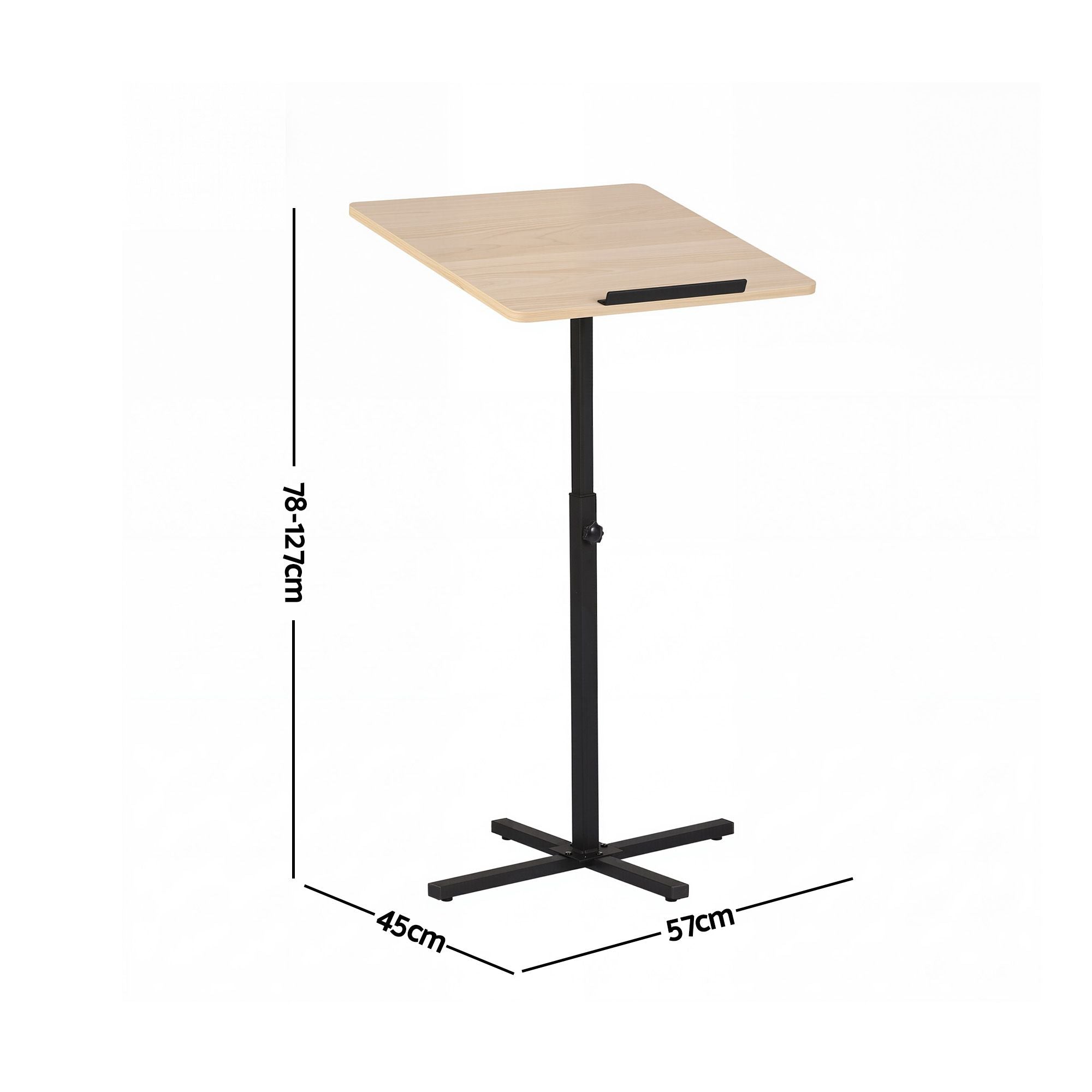 Artiss Floor Podium Stand 78-127CM Height Adjustable Portable Laptop Desk Bedworld