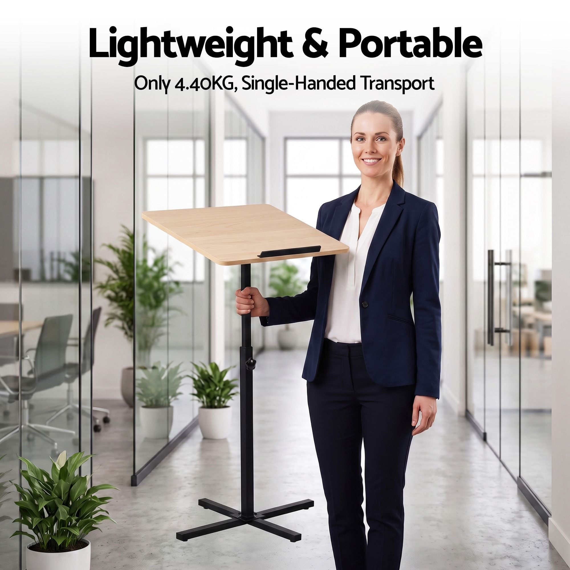 Artiss Floor Podium Stand 78-127CM Height Adjustable Portable Laptop Desk Bedworld