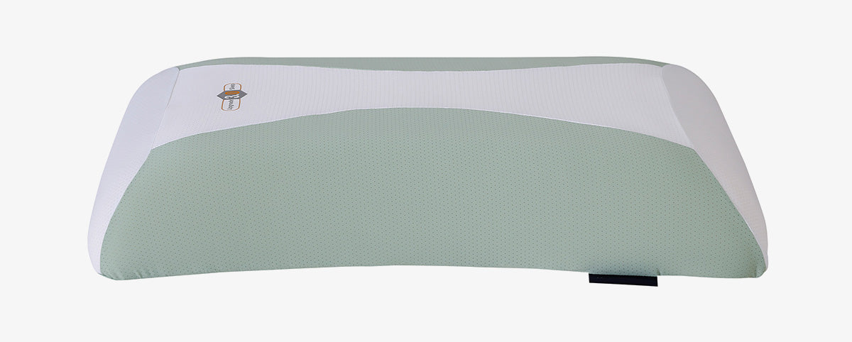 Light green and white electronic device on a white background