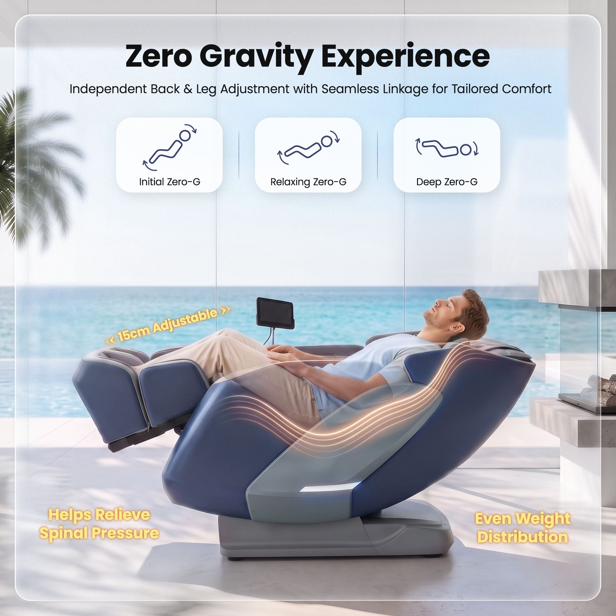 Livemor 4D Massage Chair Double Core SL Track Recliner Full Body Zero Gravity Heat Body Scan Melisa Bedworld