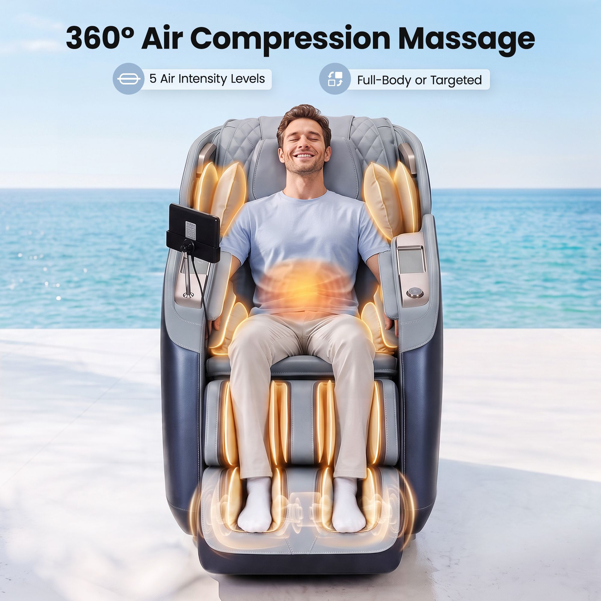 Livemor 4D Massage Chair Double Core SL Track Recliner Full Body Zero Gravity Heat Body Scan Melisa Bedworld