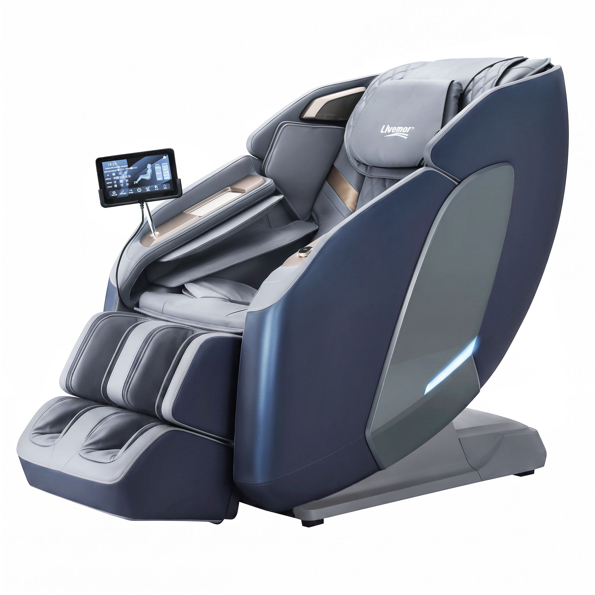 Livemor 4D Massage Chair Double Core SL Track Recliner Full Body Zero Gravity Heat Body Scan Melisa Bedworld