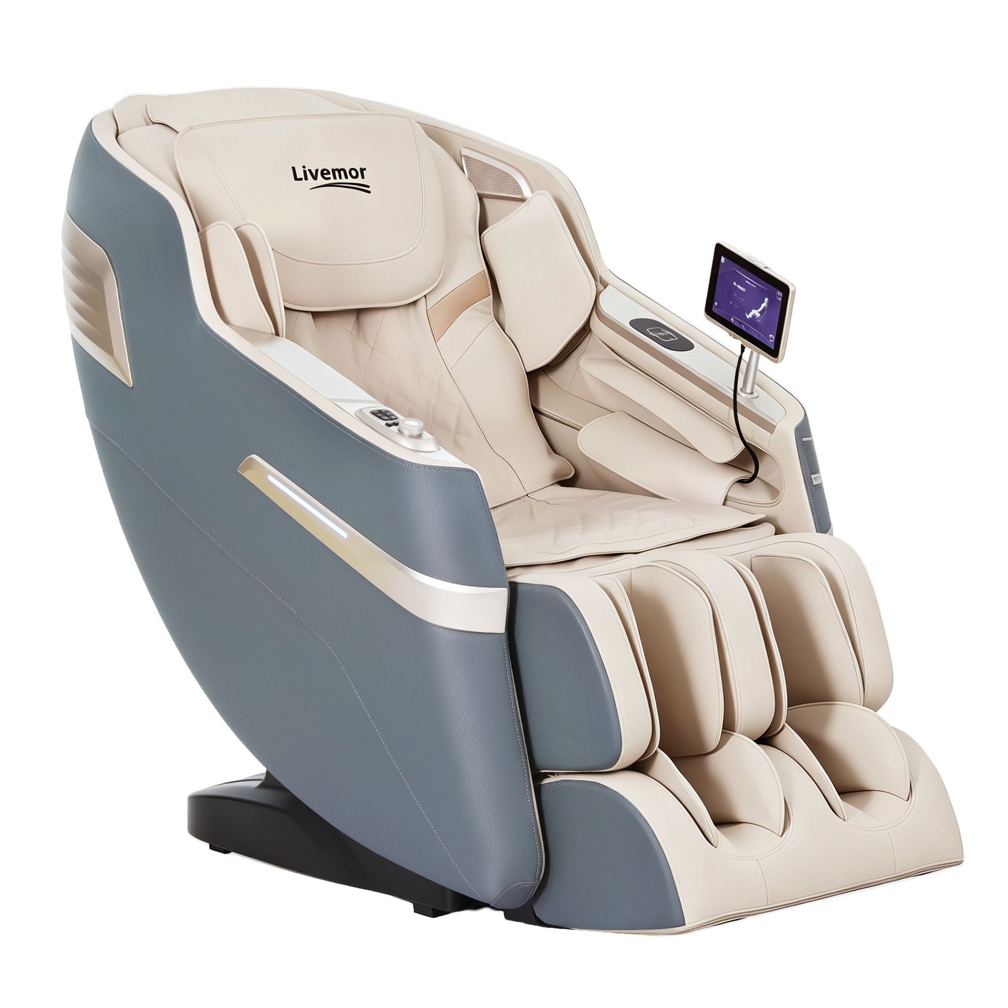Livemor Elite 4D Massage Chair E1 Full Body Zero Gravity Recliner SL Track AI Body Scan Bedworld