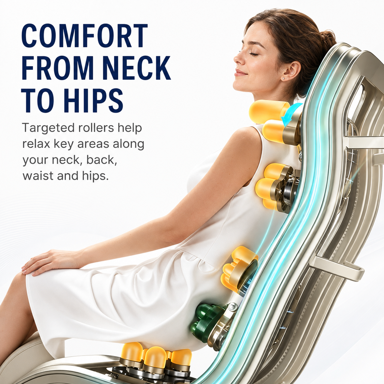 Livemor Flex Massage Chair Full Body Zero Gravity with Heat Recliner Home Massager Brisa Bedworld