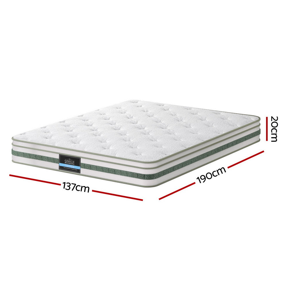 20cm Giselle Mattress Double Green Tea Mattresses