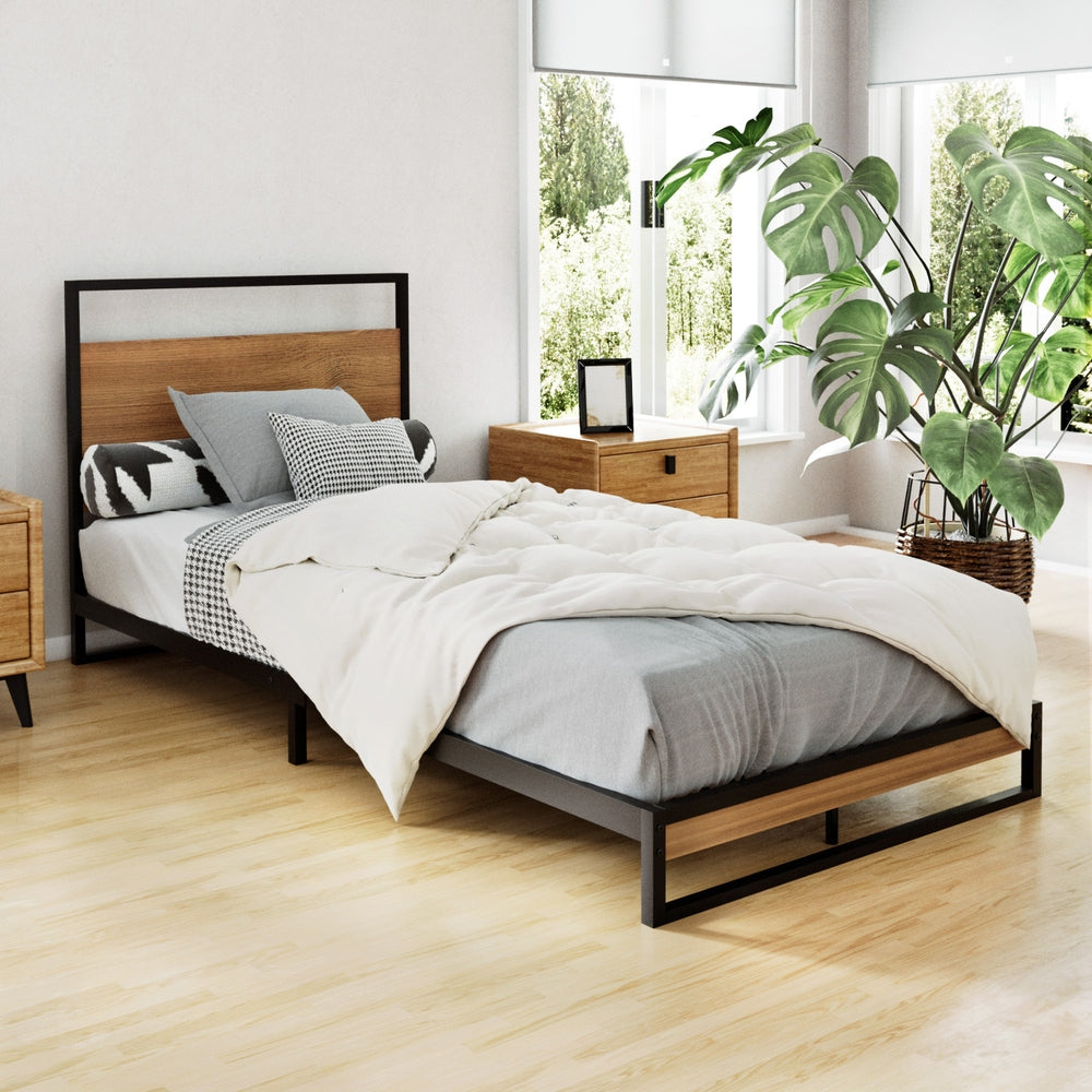 Artiss Bed Frame Single Size Metal Bed Frame DANE