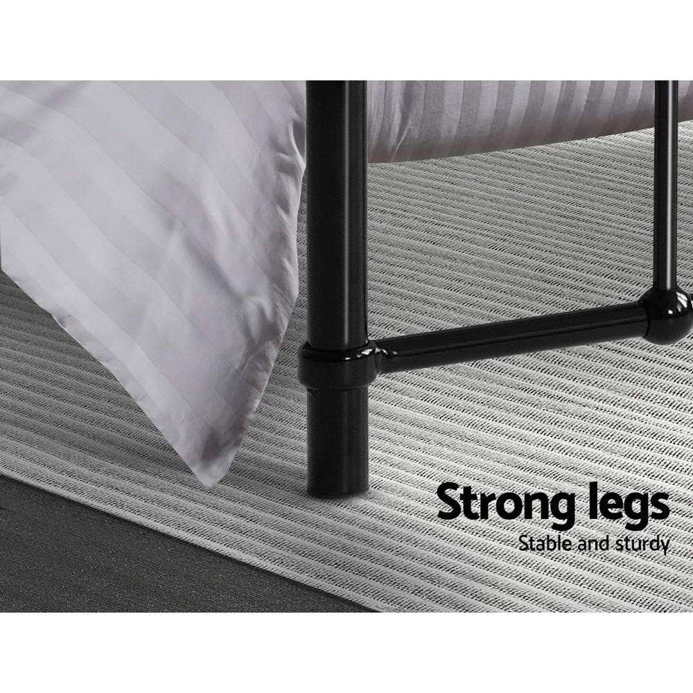 Artiss Bed Frame Metal Bed Frame LEO - Single (Black)