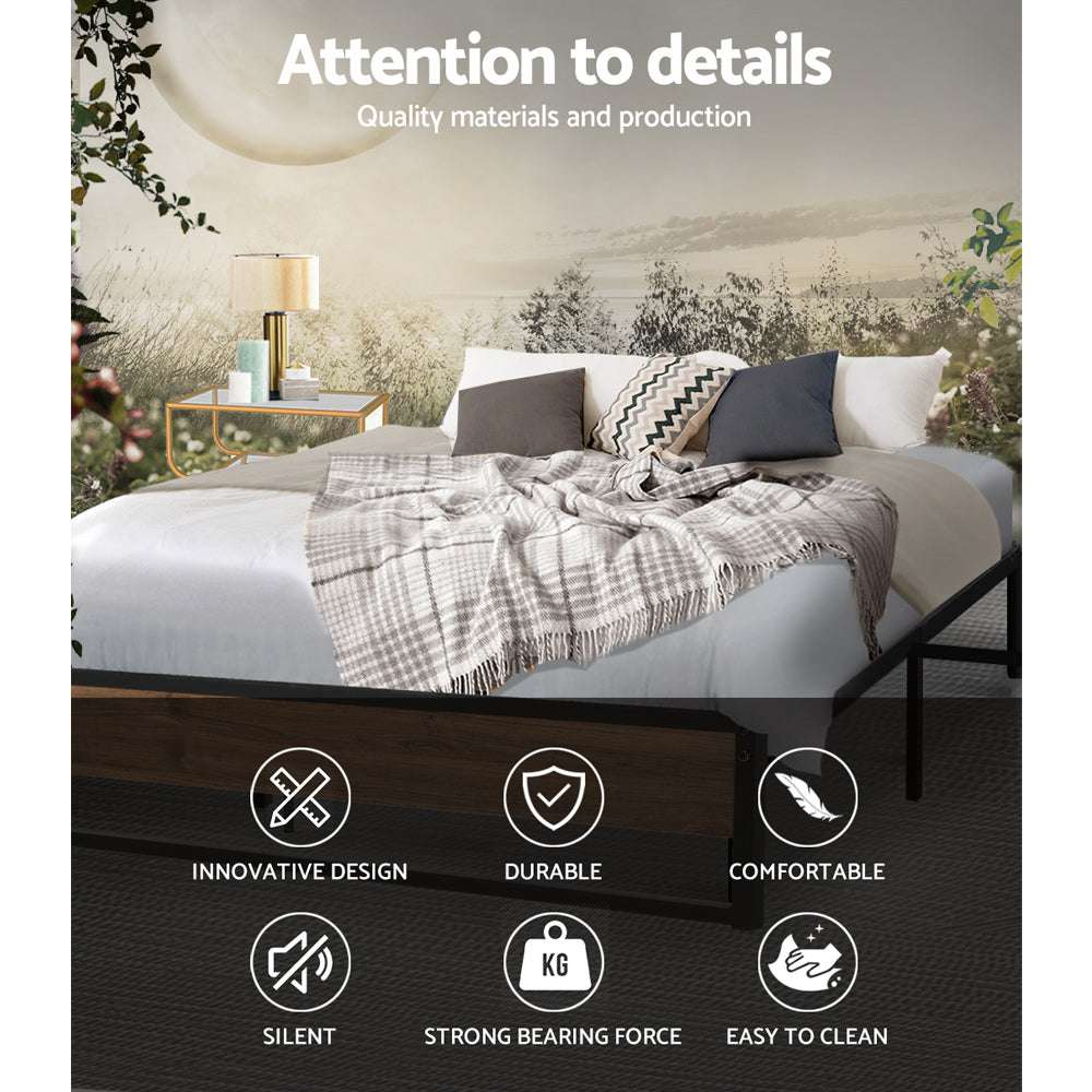 Artiss Bed Frame Metal Bed Frame Bed Base OSLO - Queen